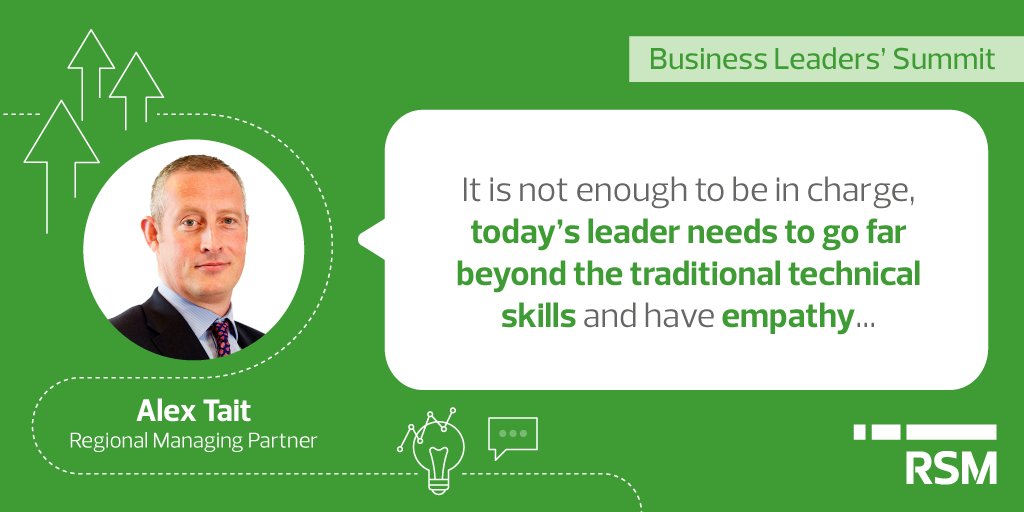 Our Regional Managing Partner, Alex Tait, shares his view on effective leadership ahead of tomorrow's #BLS2022 event. 

It's not too late to register, join us at 9am ➡ bit.ly/37dsMKg

#RSMUK #Leadership