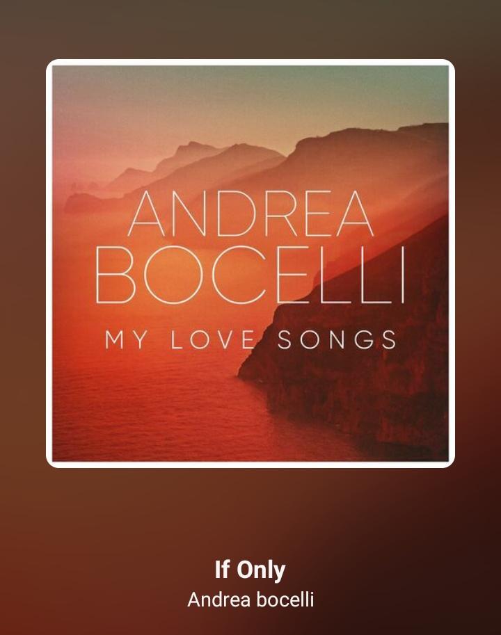 nandinatii's tweet photo. If only we could turn back time Back to the day we said goodbye Maybe your heart would still be mine My love, if only
#if_only
#Andrea_Bocelli https://t.co/1bvfpKkuw6