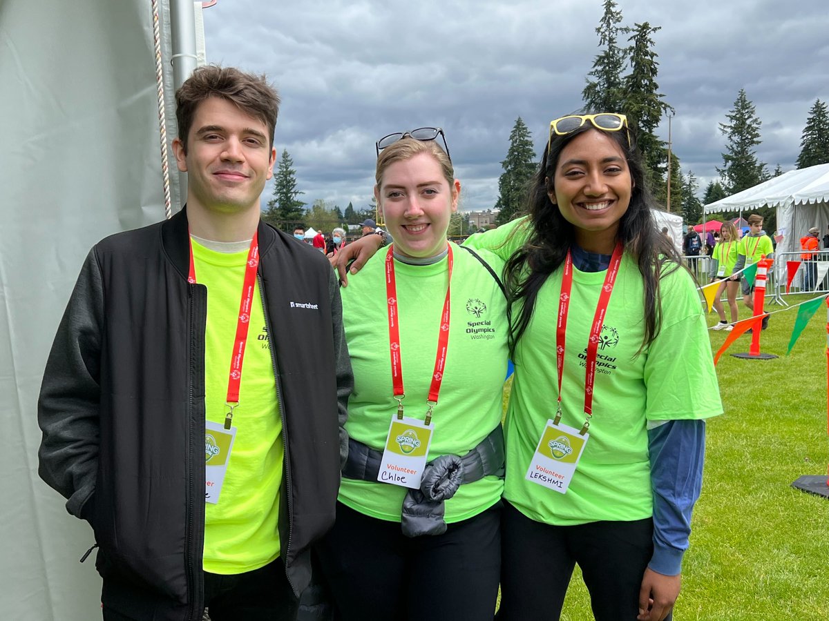 Smartsheet's tweet photo. Our partner @SpecialOlympics is hosting their State Games around the country this month. Smartsheet team members had the opportunity to volunteer in CO, MA, &amp; WA. We’re so proud to be partnered with this remarkable organization! #MakeWorkMatter #SmartsheetLife https://t.co/sQ6Z3MvUag
