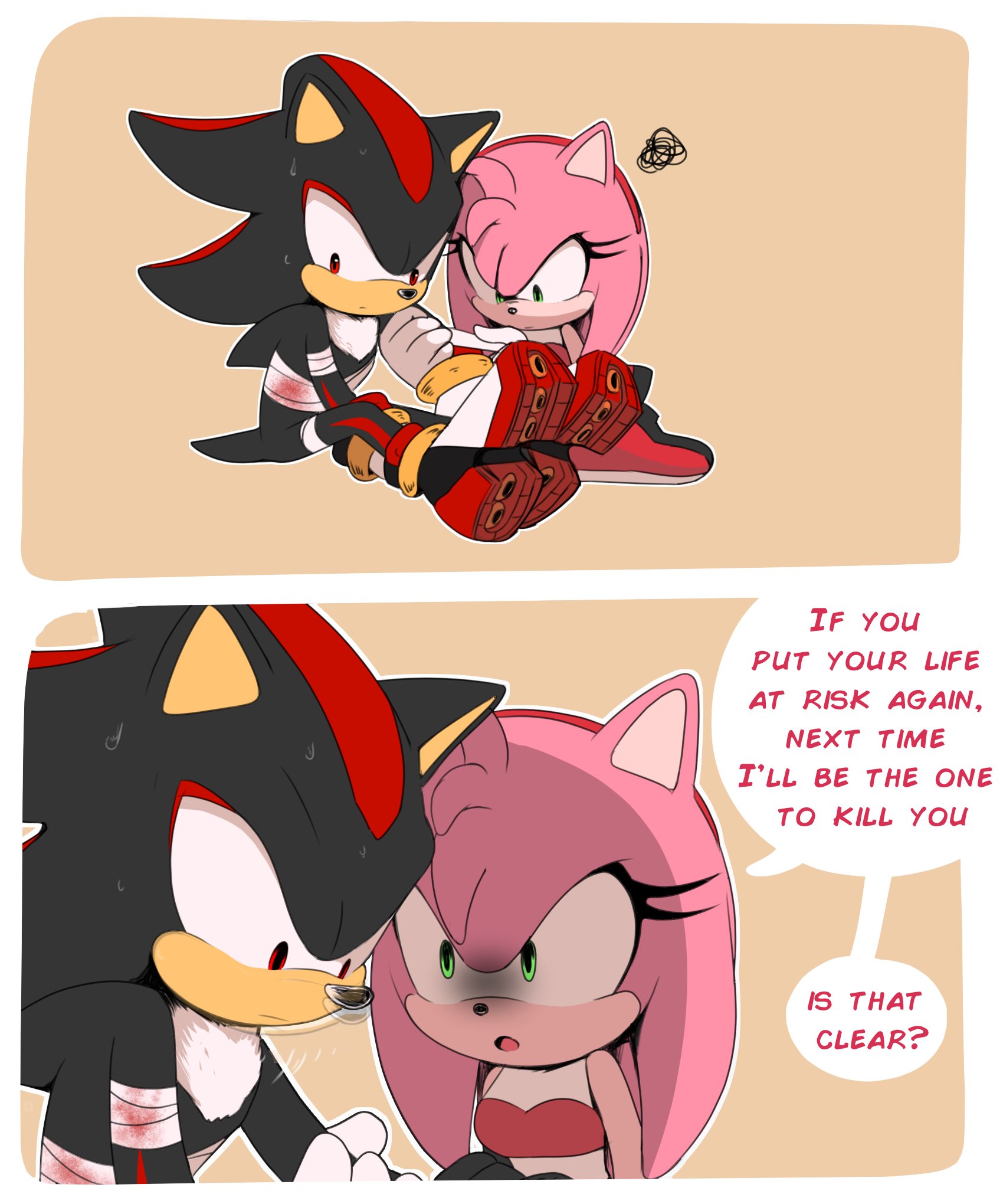 Chocomilk Fanfic on X: Context: Amy and Shadow went out as friends, or so  Amy thought, Shadow thought it was a date 😆, but a gossip show saw them and  now they're