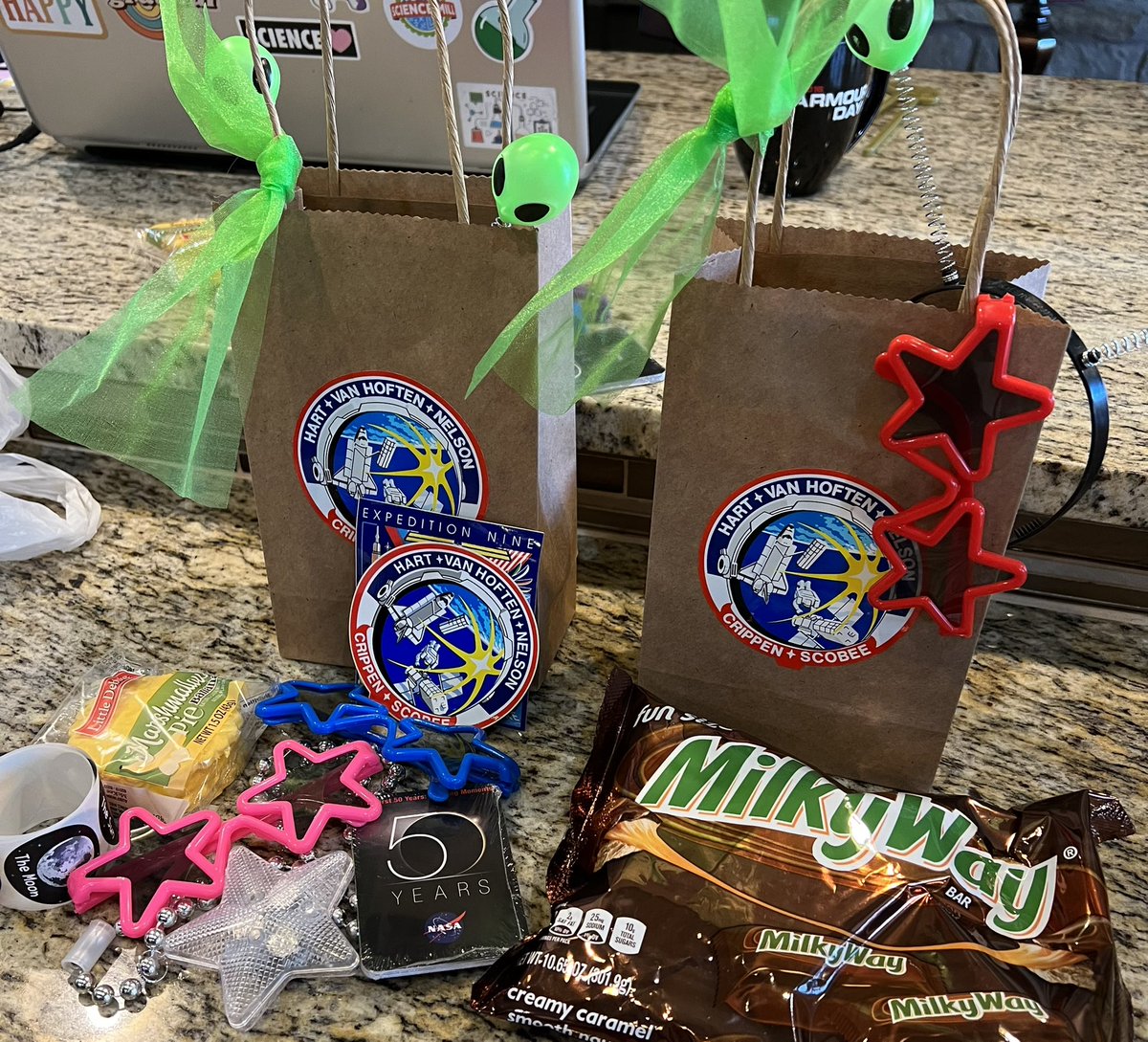 SciwithPie's tweet photo. Finally this teacher trio is going to @NASAKennedy We said we would go five years ago, life happened, but nowβ¦teachers can take field trips right?! I am lucky every year to work with amazing people and keep them as great friends! @Lockhart_JH #spacesnacks https://t.co/Uh5UZuWNYF
