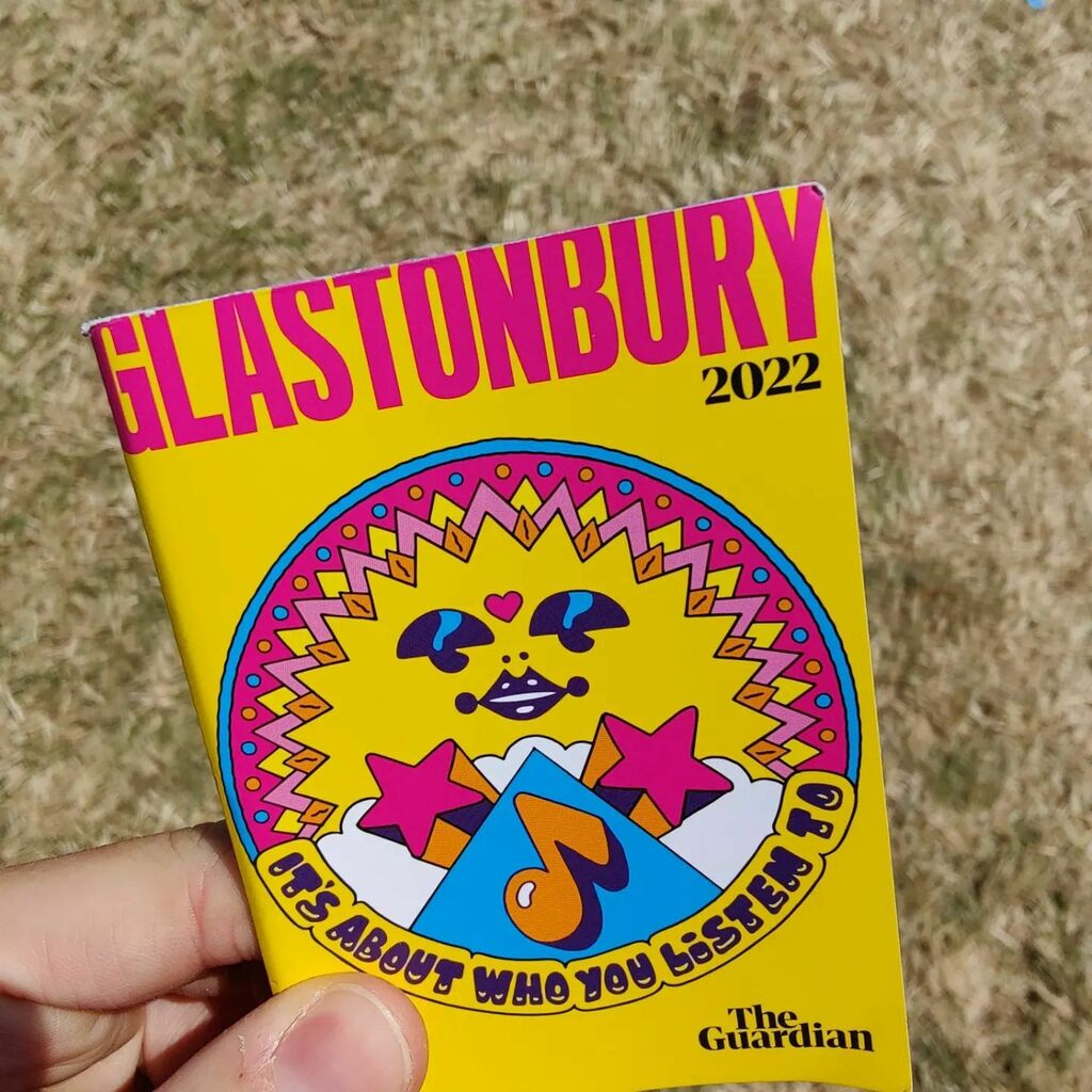 mickwalker's tweet photo. Day 1 of #glastofest at long last. Approx 42°C in the shade. Bought a pint of cider just for a free hat. The cider was awful and they ran out of hats. Consumed more ice cream than rum so far. https://t.co/8CzgaVRGuf https://t.co/1FLRUoogBC