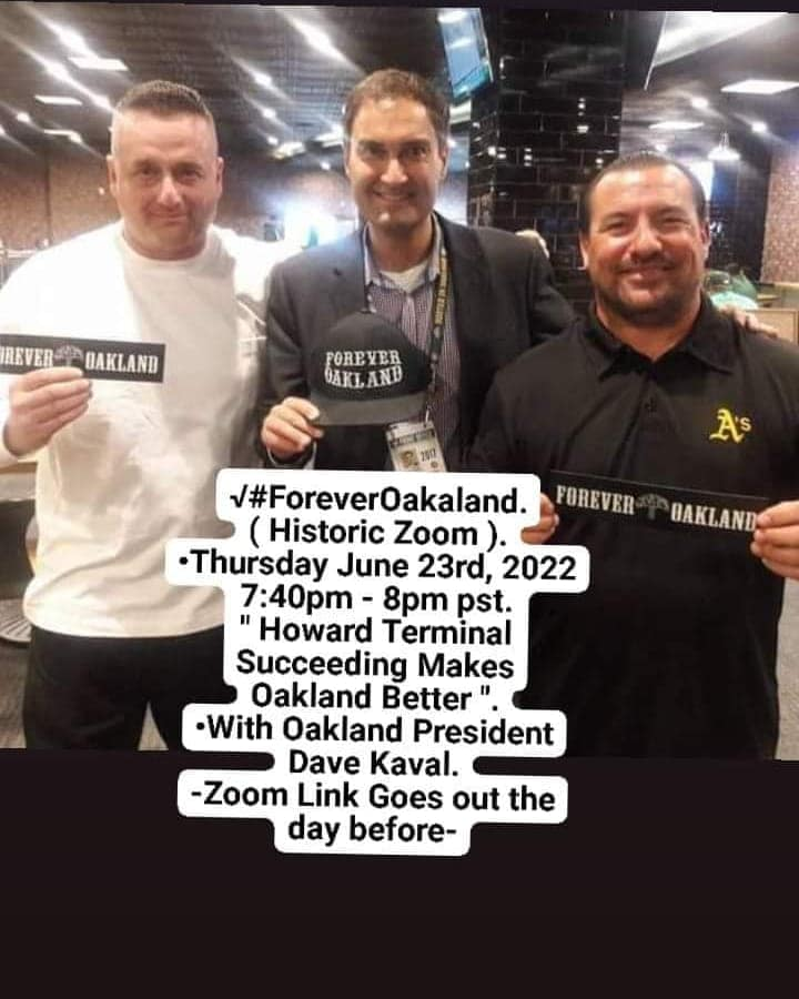 66thmob's tweet photo. HISTORICAL, HOWARD TERMINAL SUCCEEDING MAKES OAKLAND BETTER ZOOM WITH OAKLAND A'S PRESIDENT, DAVE KAVAL.
-Zoom link below-
https://t.co/uhewl6preQ https://t.co/VruvelxuaP