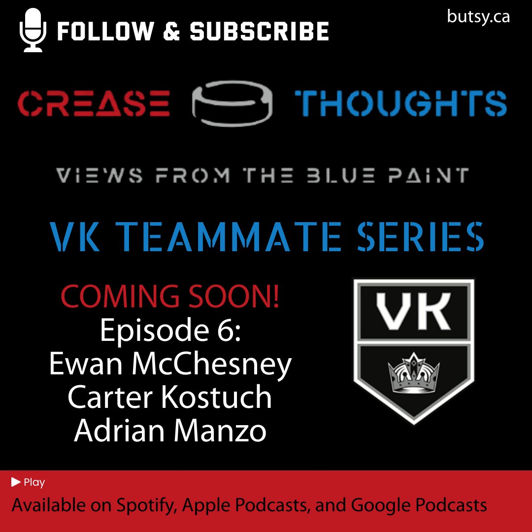 butsy_29's tweet photo. Episode 6 is releasing Wednesday June 29! As a part of the new Vaughan Kings Teammate Series, I will be having forwards #93 Ewan McChesney and #18 Carter Kostuch, as well as defenceman #44 Adrian Manzo. Mark your calendars!

#podcast #podcastlife #hockeypodcast #vaughankings https://t.co/PjKbolUrLF