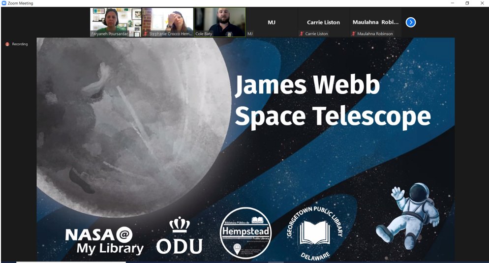 As part of NASA@ My Library project, my ODU team offered a STEM-themed workshop for kids today about the "life cycle of a massive star" and an "introduction to Python programming language". 
<a href="/WebSciDL/">WS-DL Group, ODU CS</a> @cole_baty <a href="/NASA/">NASA</a>  <a href="/STARNet_Project/">STARNet_Project</a>  <a href="/spacescienceins/">Space Science Inst</a>  <a href="/oducs/">ODU Computer Science</a>  <a href="/ODUSCI/">ODU College of Sciences</a>