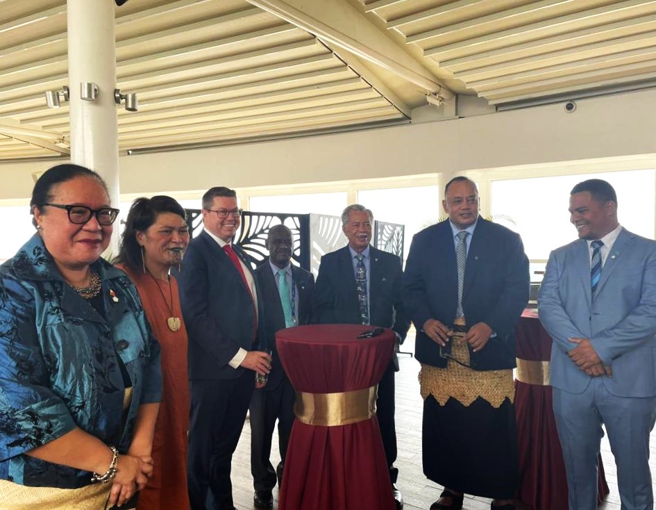 Proud of the work my team is doing at <a href="/CHOGM2022/">CHOGM Rwanda 2022</a>. While promoting my campaign with Foreign Ministers and Leaders from throughout the Commonwealth, <a href="/Simon_Kofe/">Simon Kofe</a> is also championing the preservation of our Statehood and maritime boundaries in the face of sea level rise. Malo.