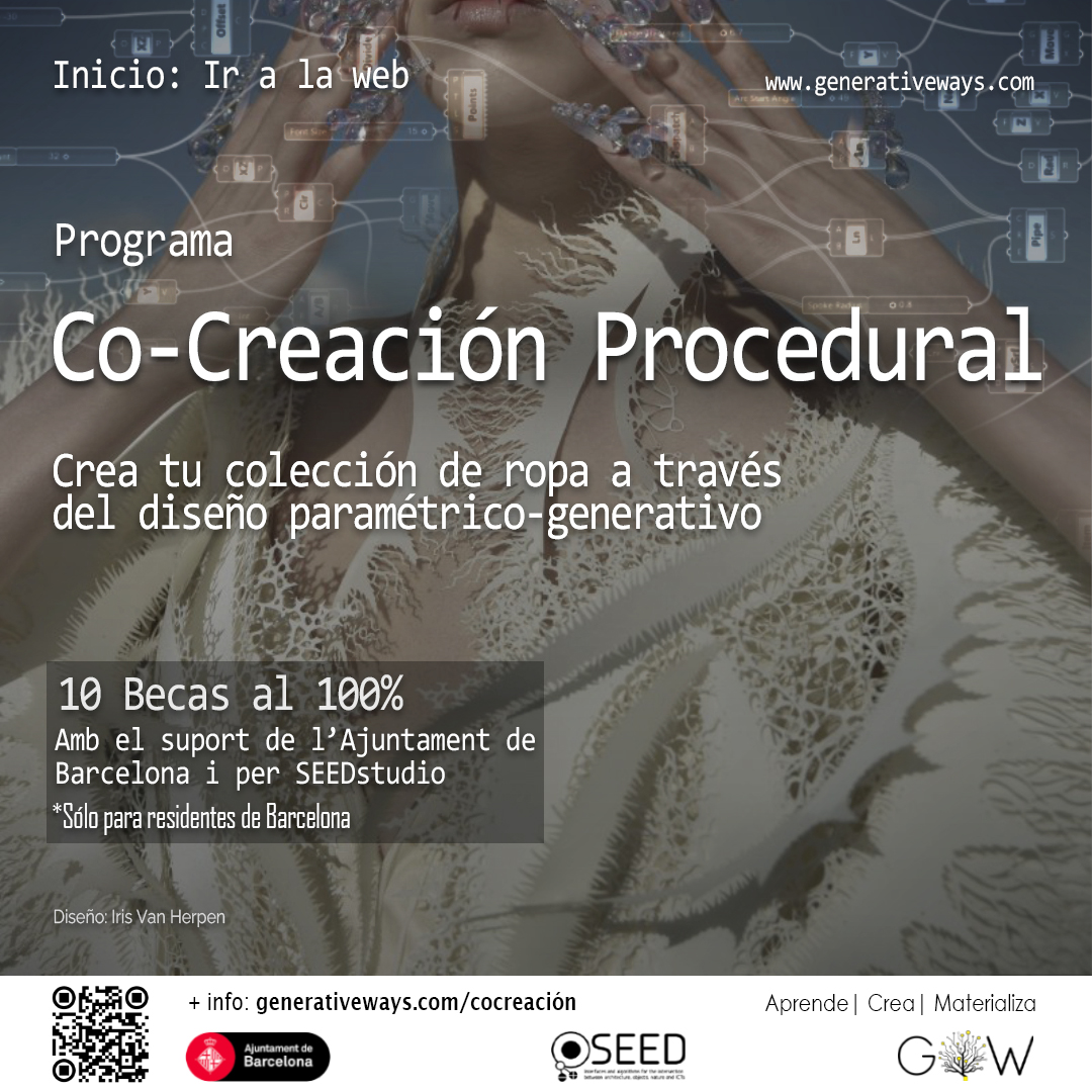GenerativeWays's tweet image. Innova en la industria de la #moda con el uso del #diseño #algorítmico desde nuestro programa de Co-Creación Procedural. Conoce sus ventajas y los beneficios que tenemos para ti, en el siguiente link:
👉generativeways.com/cocreacion/