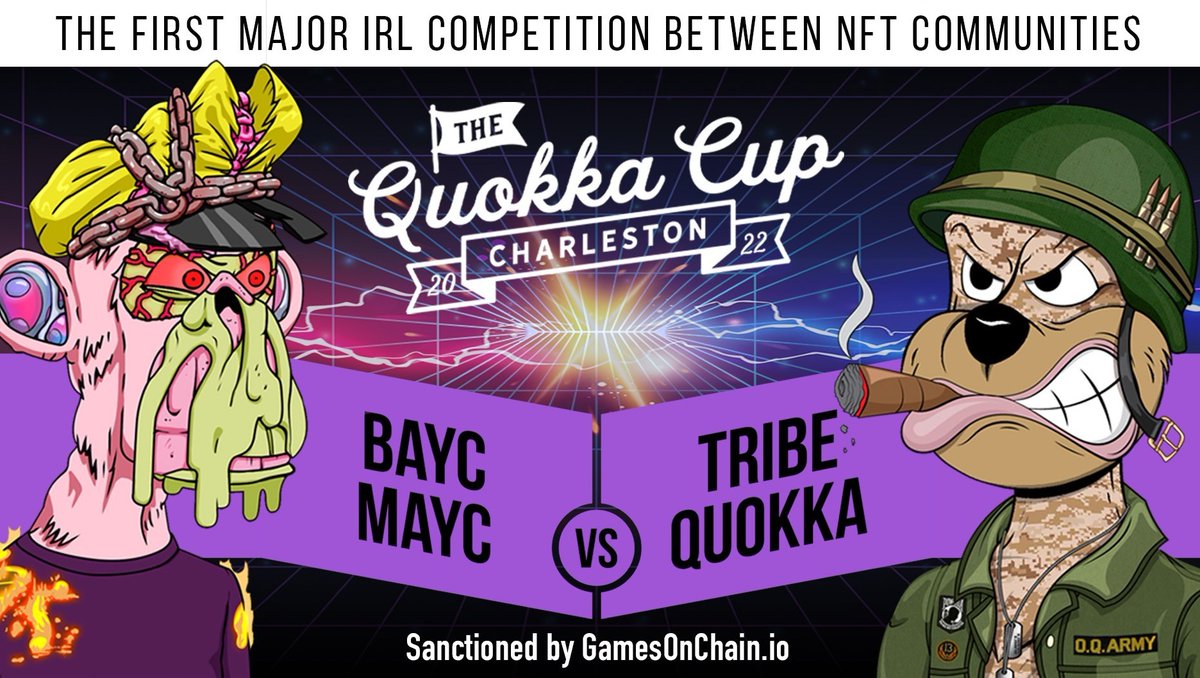 TribeQuokka's tweet photo. Today we threw down the gauntlet, and challenged  #BAYC and #MAYC to our QuokkaCup IRL Event in October? Will the take up the challenge? Or will they stay Boring? #TribeQuokka #QuokkaCup @BoredApeYC https://t.co/rr6L0jiNAg