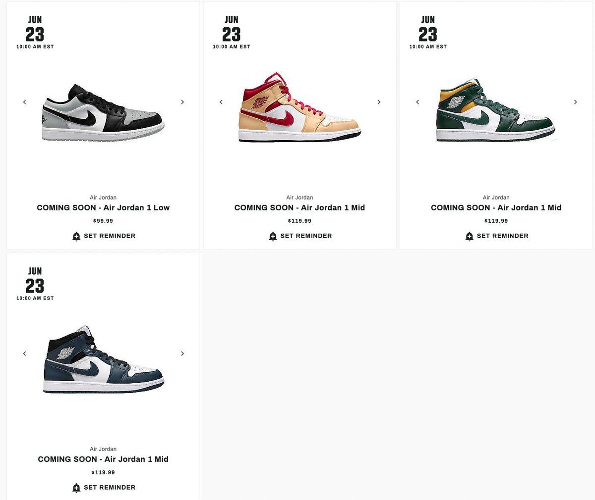 SOLELINKS on Twitter "Ad Select Jordan 1 Low + Mid dropping tomorrow (6/23) via DSG at 7am PT