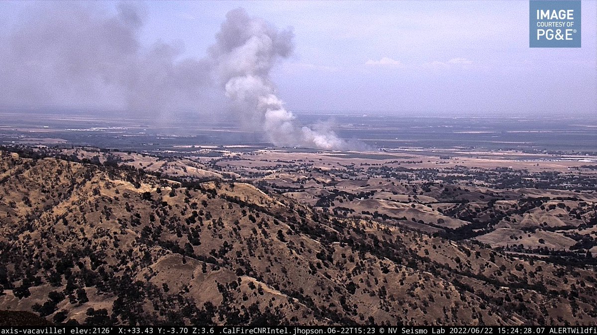 CAFireScanner's tweet photo. #WintuFire/#WintersFire just south of #Winters but in Solano Co, 3-5 acres w/ rapid rate of spread moving to the north w/ winds on it. CAL FIRE also responding. Located behind 8633 Winters Rd. https://t.co/8LOTfpWarf