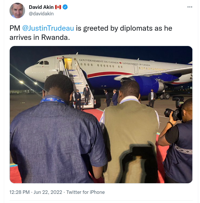 steffanwatkins's tweet image. #CFC01 departed Madrid 🇪🇸 for Kigali 🇷🇼 at ~08:00Z, and landed just over an hour ago per @davidakin, your intrepid Canadian reporter on the scene.