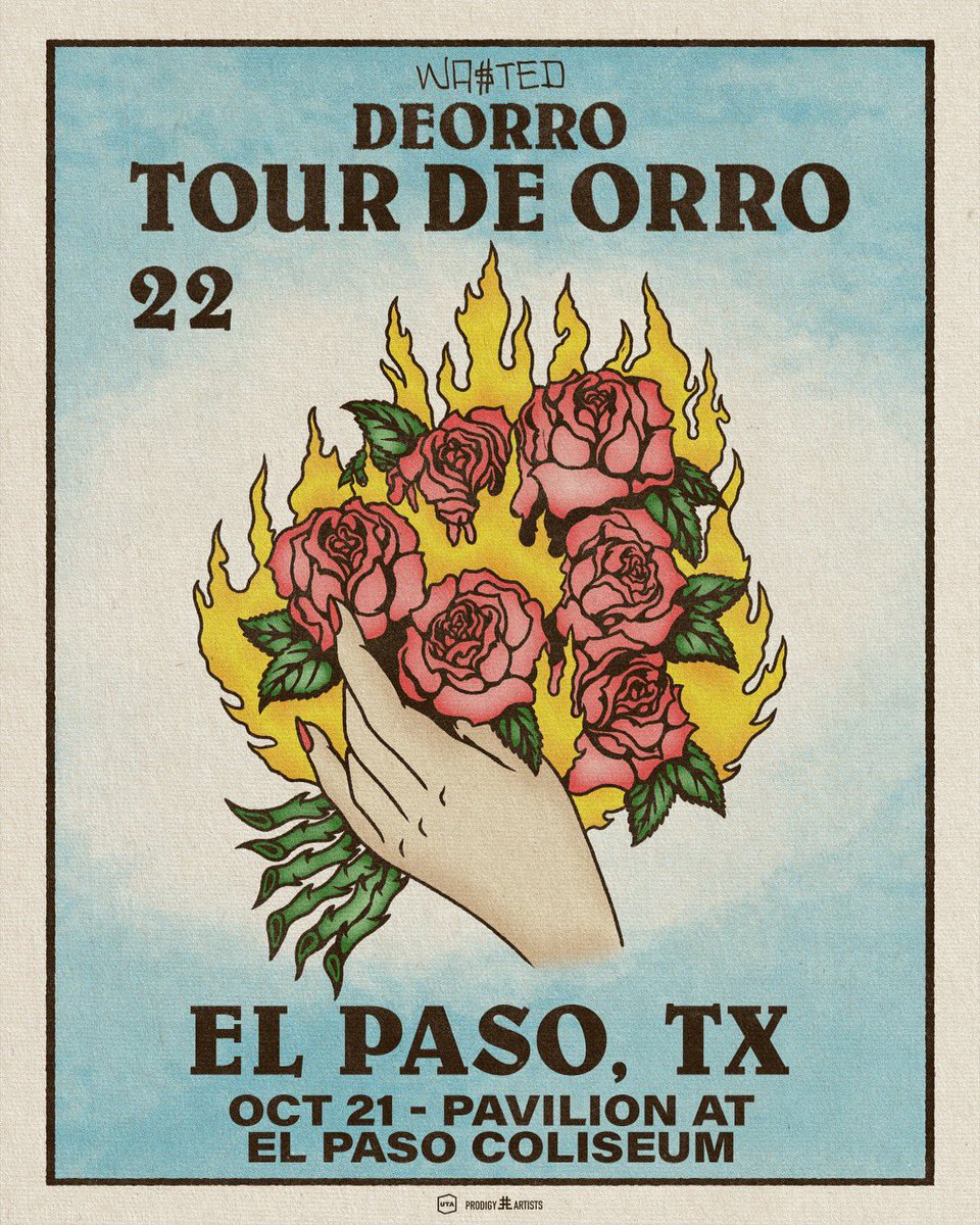 wastedpresents's tweet photo. El Paso! @Deorro
Tour De Orro on Friday October 21st at The Pavilion Event Center at The County Coliseum 🤩🔥 

This is an outdoor open-air event with a wide-open floor plan

Pre-sale tickets go on-sale this Thursday 06/23 at 11am
https://t.co/CRfblVMnCy 🐼
18 &amp; Over to Enter! https://t.co/sXlAl7IcYt
