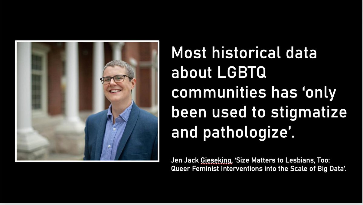 .<a href="/kevin_guyan/">Dr Kevin Guyan</a> will also historicise #queerdata and how these administrative data have been used in a way that harms LGBTQ people and communities #DataPower2022 - drawing on other excellent scholars