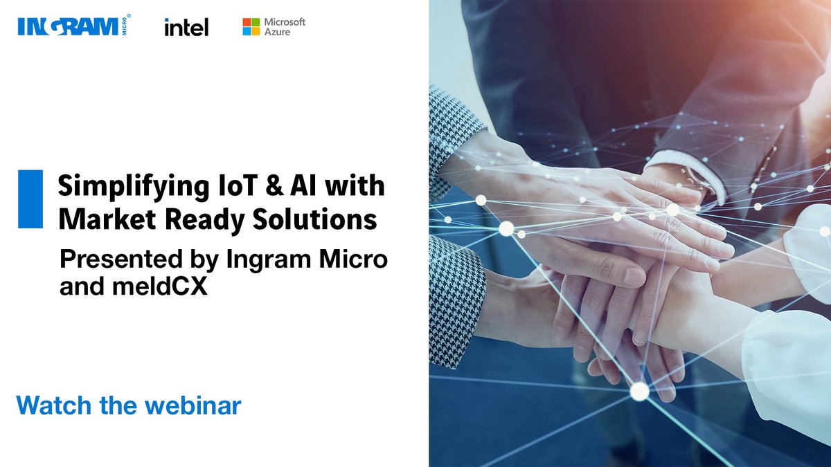 MSIoTDevs's tweet photo. Learn how #meldCX through its vision analytics solution is building several use-cases by leveraging @IngramMicroInc, #AzureIoT and @IntelIoT technology to improve customers’ experiences across various industries. https://t.co/1xWsgiWdSN #MSPartner #webinar https://t.co/6ox3UT3Bvw