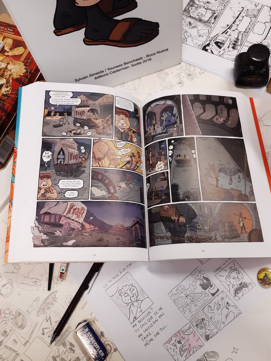 Cache_ta_joie's tweet photo. Elle est là BD ! l'intégrale de Boca Nueva réalisée avec @Youyou_azizou chez @CastermanBD  est sortie aujourd'hui en librairies, elle comprend les tomes 1 &amp; 2 bien sûr, ainsi que le tome 3 inédit... suite et fin ! https://t.co/WsW4bvB45O