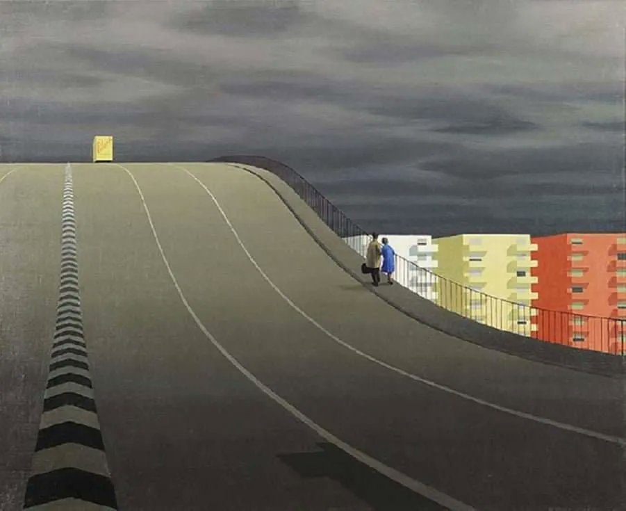 Approach to a City III by Jeffrey Smart , 1968