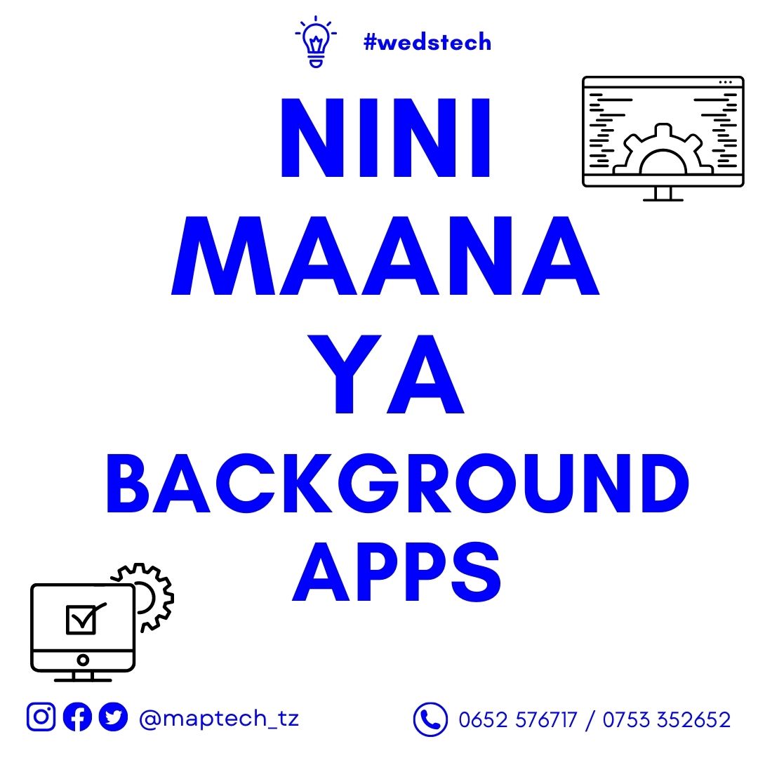 maptech_tz's tweet photo. Hello it's #wedstech
Leo Tunaangalia nini maana ya background apps na madhara yake katika computer... โ๏ธ
#maptech #maptechtz #computermaintanance #computerrepair #computerengineering #computerservice #tanzania
#waza_kazi_usalama_wa_computer_tuachie_sisi
THREAD ๐งต ๐๐ https://t.co/HVDi0SXoxx