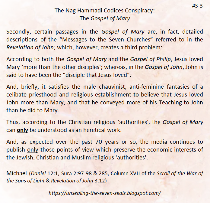 TheUnsealing's tweet photo. The Nag Hammadi Codices Conspiracy: 
The Gospel of Mary

Gospel of Mary https://t.co/WViJY9fcpQ
Gospel of Philip https://t.co/k7lm29Z1WW
Website https://t.co/9EezeL9HW1

#GospelOfMary #NagHammadi #CelibatePriesthood #Heretical #Jewish #Christian #Muslim #ReligiousAuthorities https://t.co/bmIncABnsL