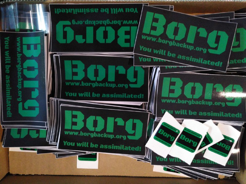 Info: Morgen auf dem Sommerfest der TU-Dortmund haben wir einen Sticker-Tisch! Es gibt auch viele #Sticker von <a href="/borgbackup/">BorgBackup</a> . (Wer aus einem Hackspace kommt: Bitte holt euch mal ein paar für eure Sticker-Kisten! ;-) ) -dr