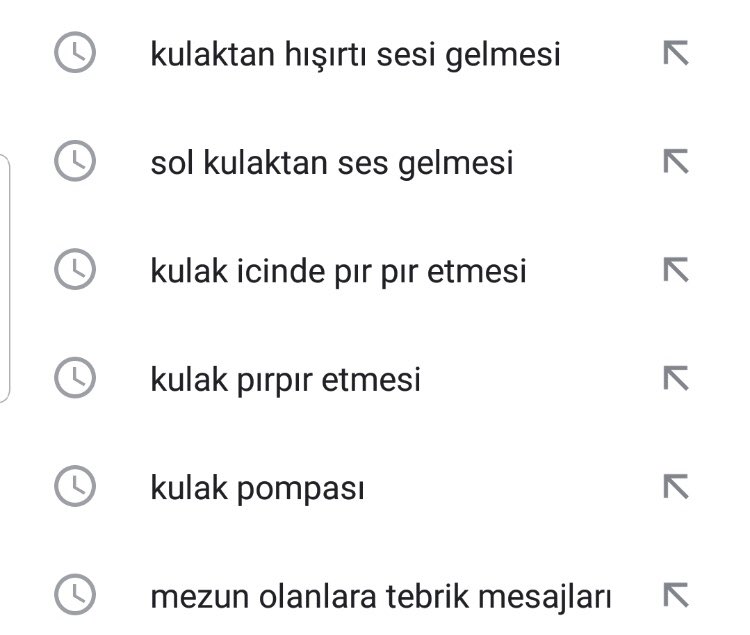 annemin google aramalar
