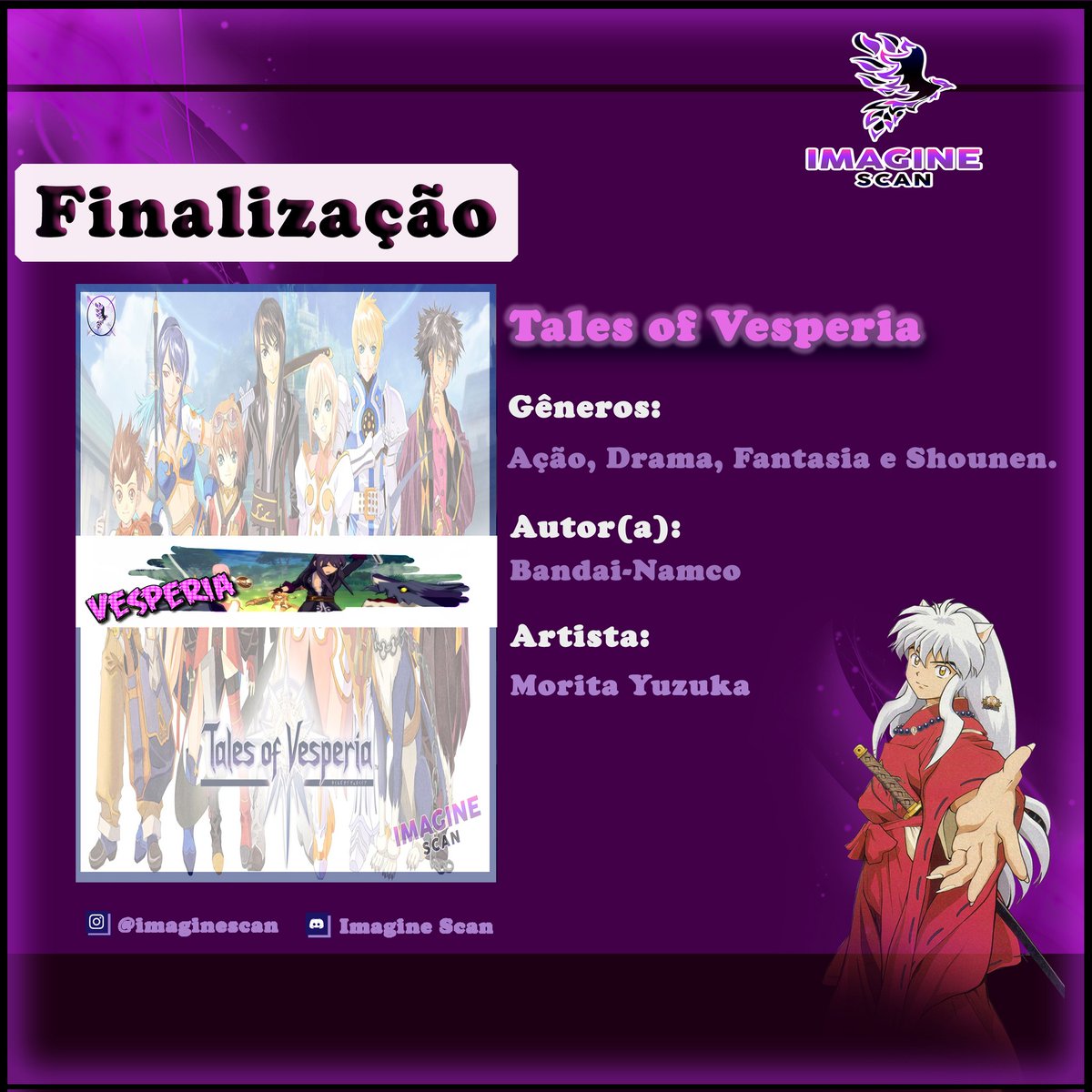 ImagineScan's tweet photo. Yo minna-san! Obra complentinha pra vcs aproveitarem! #partiuler 😎
__________________________________

#manga #mangásbrasil #otakus #otakusbrasil #geek #leitura #shounen #fantasia #drama #ação #game #obracompleta #talesofvesperia #scan #imaginescan https://t.co/e4tJJUoY5J