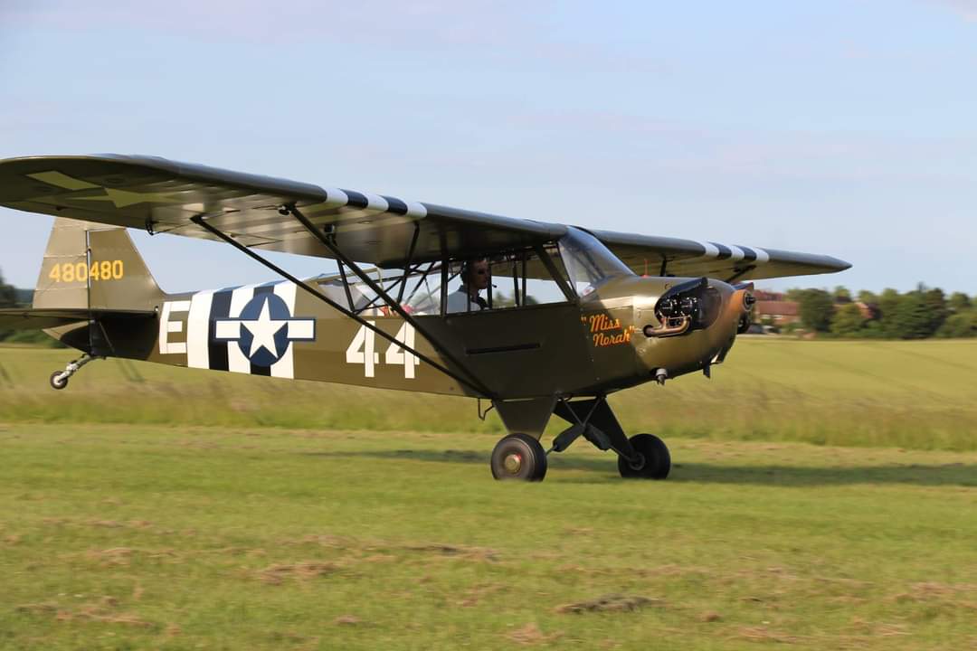 VFAudleyEnd's tweet photo. 8 years ago today, our L4 Grasshopper returned to the skies after a full restoration.  How time flies! It still looks just as good today.
#VintageFabrics #AudleyEndAirfield #WarbirdRepaint #AircraftRepaint #AircraftMaintenance #AircraftFabric #Warbirds #L4 #pipercub #grasshopper https://t.co/kjodpac0Vc