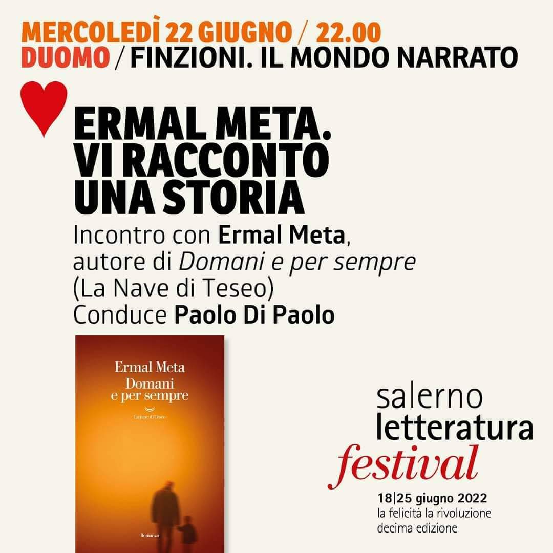 famedalupi's tweet photo. Stasera #SalernoLetteraturaFestival
#DomaniEperSempre https://t.co/eamYV1VgPA