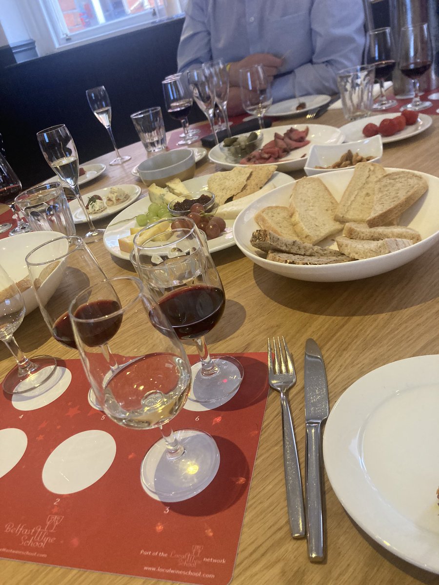 Having such a lovely evening with <a href="/WineBelfast/">Belfast Wine School</a> great company and impressive wine facts. Trying all the fabulous wines is such a treat for a Wednesday evening! <a href="/mills_selig/">Mills Selig</a> <a href="/JamesStBelfast/">James St, Belfast</a>