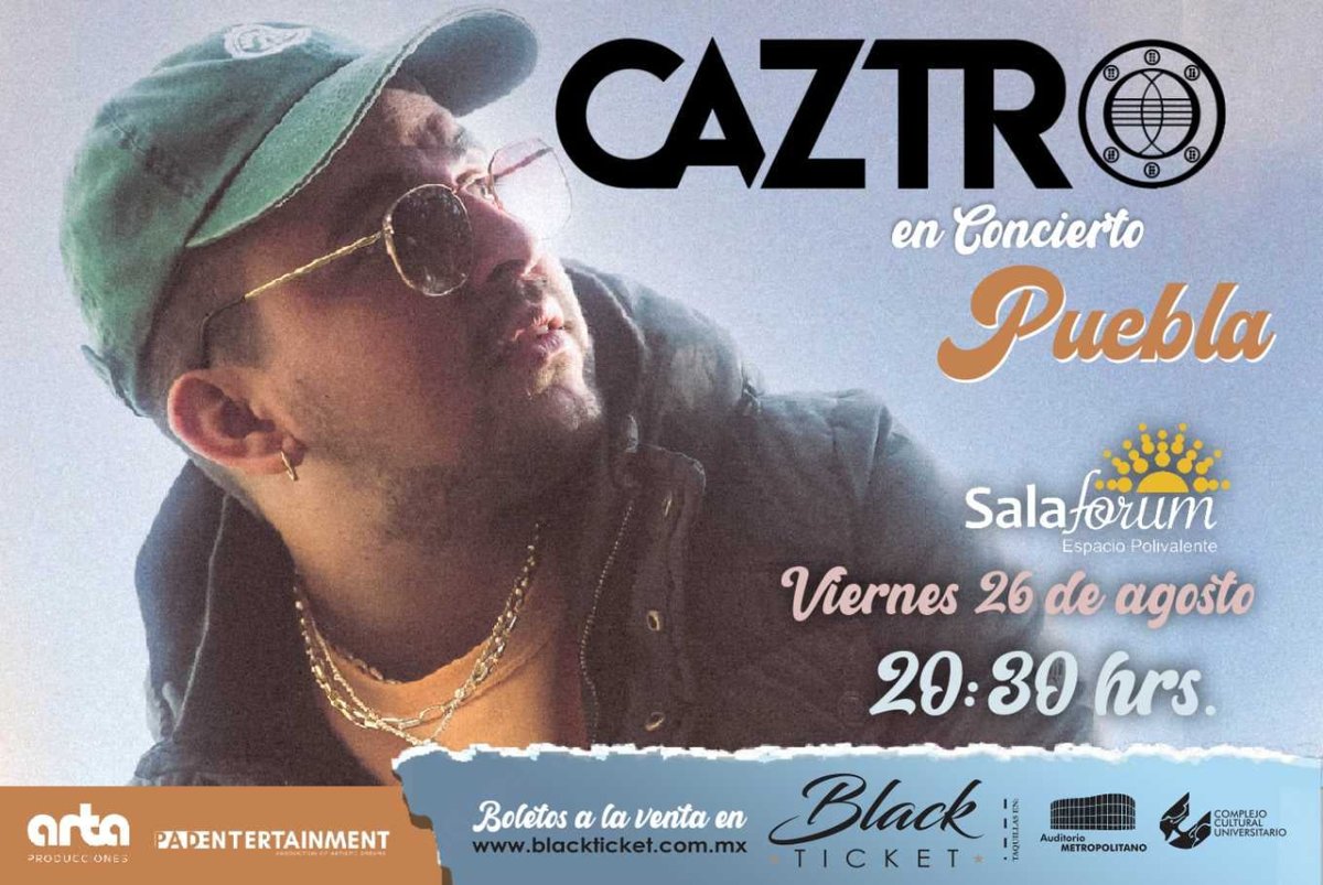 RPProduccionesO's tweet photo. @yosoycaztro llega a #Puebla a Sala Forum este 26 de agosto
Venta de boletos en @blackticketmx 
@artaproductions #Puebla #Mexico #concierto https://t.co/C9GknOXFVn