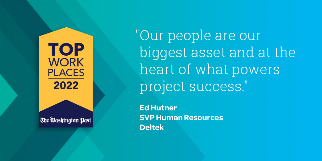 Deltek's tweet photo. Deltek SVP of Human Resources, Ed Hutner, explains how investing in our employees positions Deltek as a workplace leader year after year: https://t.co/Vify3PM1GC

#TeamDeltek #TopWorkplace https://t.co/HyBJqCzwFf