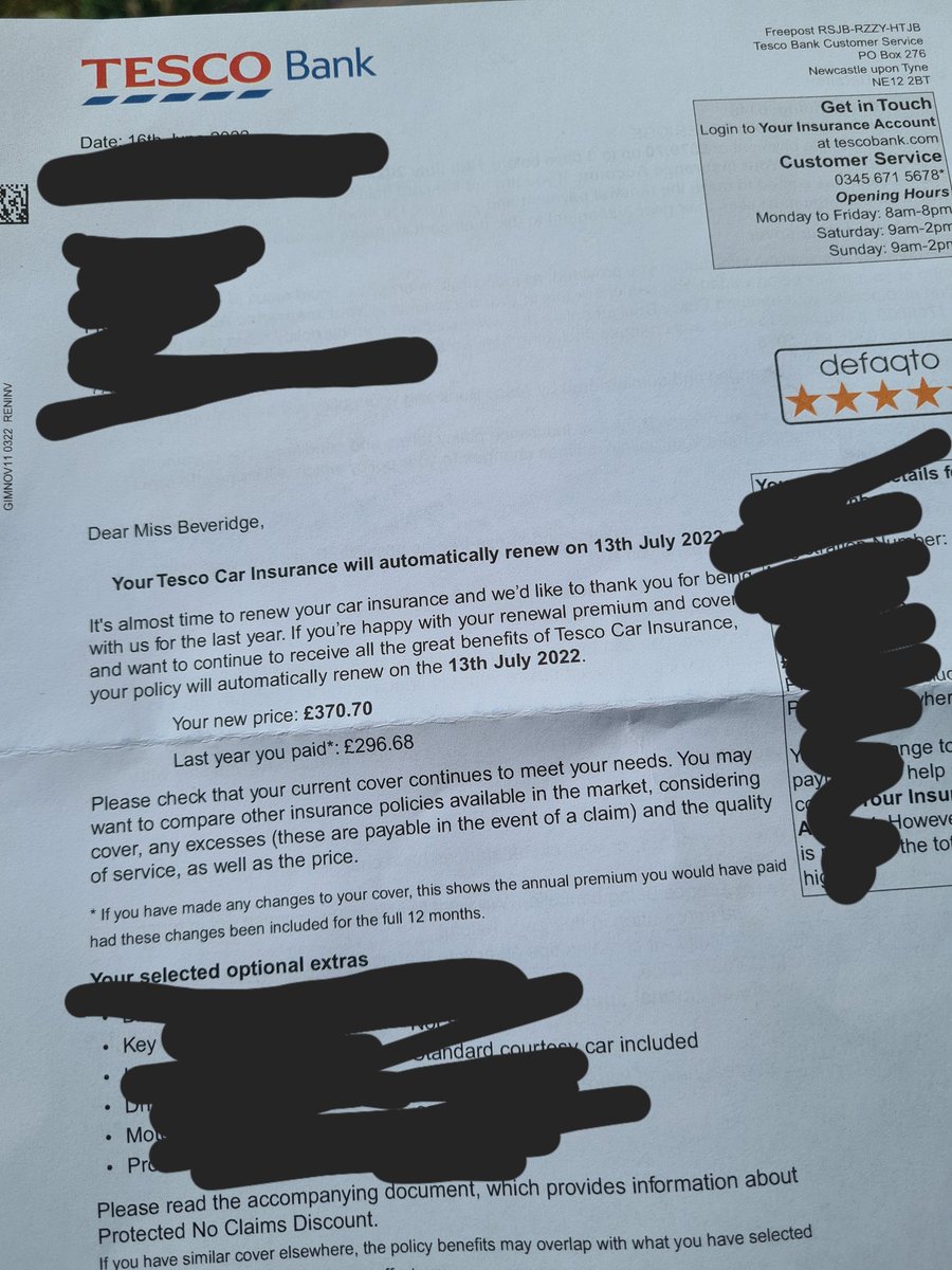 loribeveridge_'s tweet photo. Nae accidents, nae insurance claims, 10 years driving, 7 years solo no claims discount @Tesco car insurance sort yerself oot. Lassie on the phone told me it's cause of WHERE I LIVE ... which husny changed..... https://t.co/bIOk8fV1n6