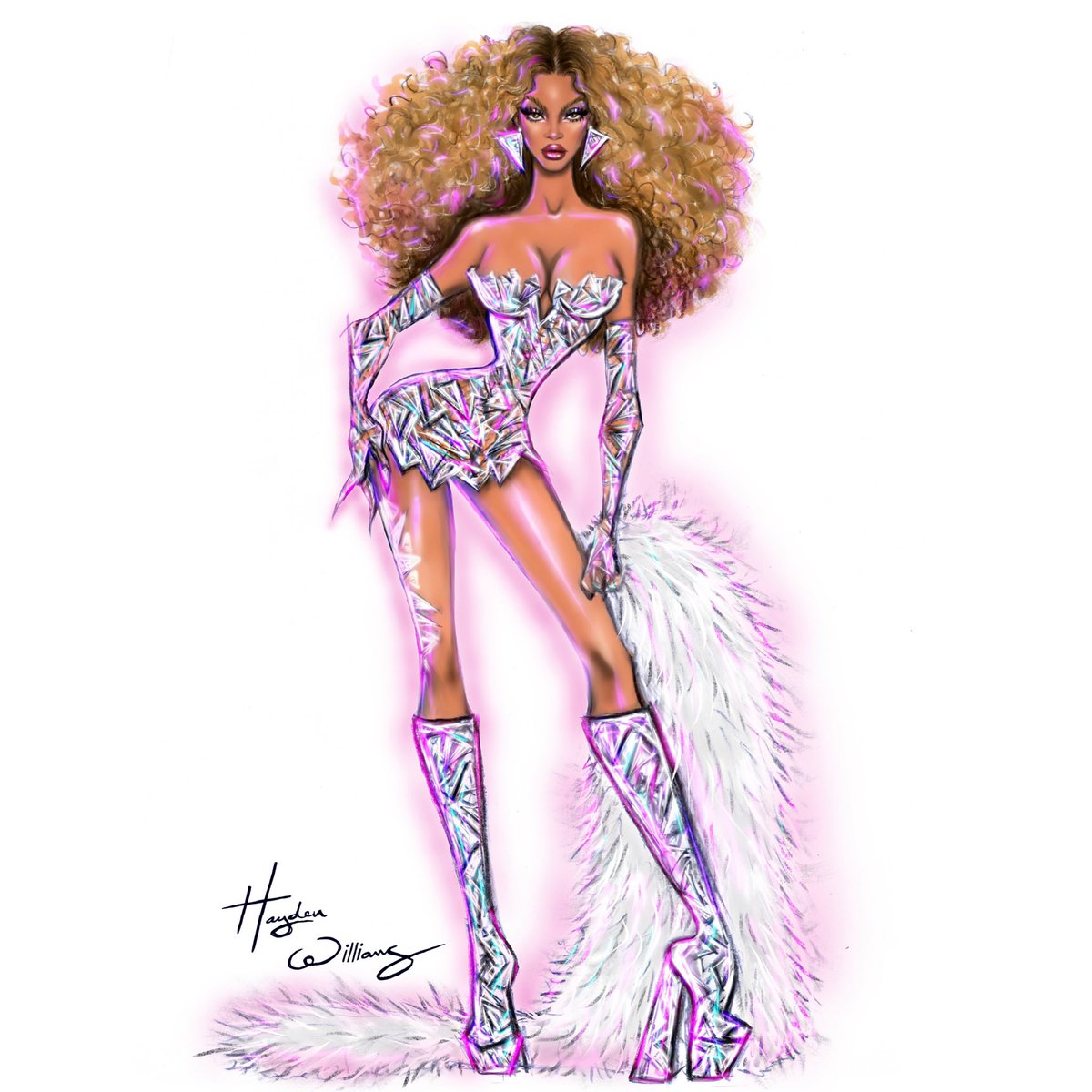 Hayden Williams: Fashion Illustrator, Draws Style Icons Beyonce