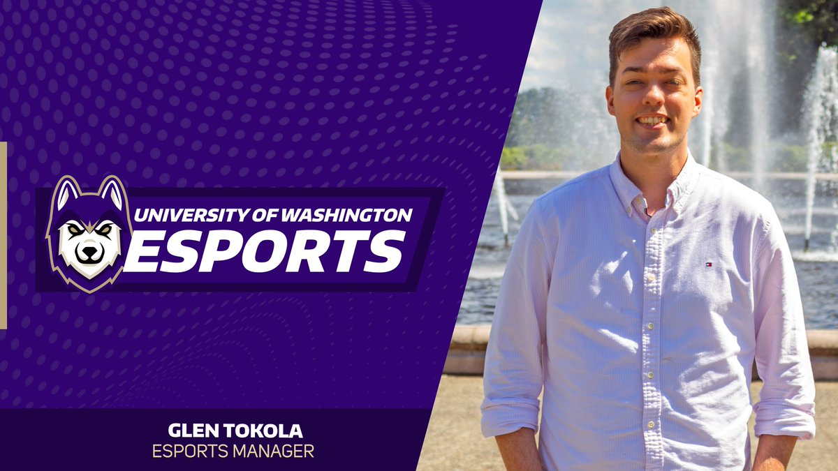 UofWAesports's tweet photo. We're excited to introduce Glen Tokola, our FIRST-EVER Esports Manager. Please join us in welcoming @Galokot to the UW family! #GoHuskies https://t.co/eBc0idmz8S