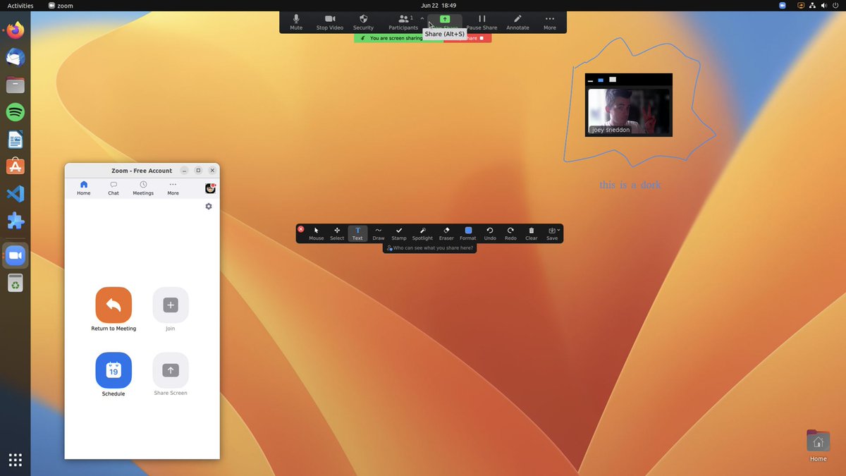 Hurrah, <a href="/Zoom/">Zoom</a>'s Linux client can now screen share from Wayland sessions #linux #wayland   omglinux.com/zoom-linux-can…