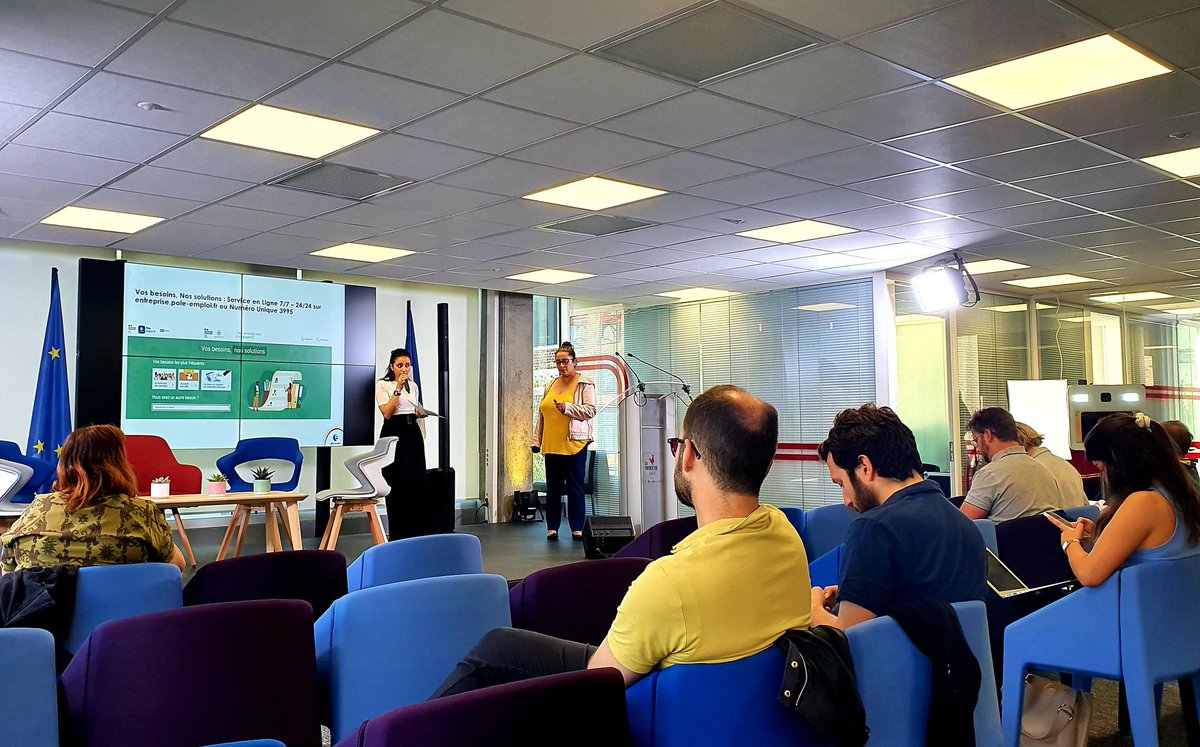 #semainedunumerique 
#avecpoleemploi 
👉présentation de l'offre de service de Pôle Emploi auprès de nombreuses start-up!
🙏<a href="/FrenchTechLille/">La French Tech Lille</a> pour votre confiance et votre accueil, c'est 👍