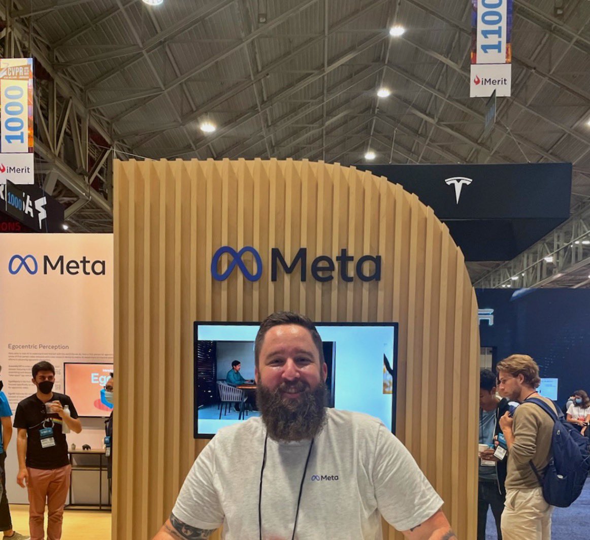 brad_a_webb's tweet photo. If you’re at #CVPR, be sure to come by the @Meta booth to say hi and learn about the amazing things we’re doing! #CVPR22 https://t.co/Eik3gQiat5