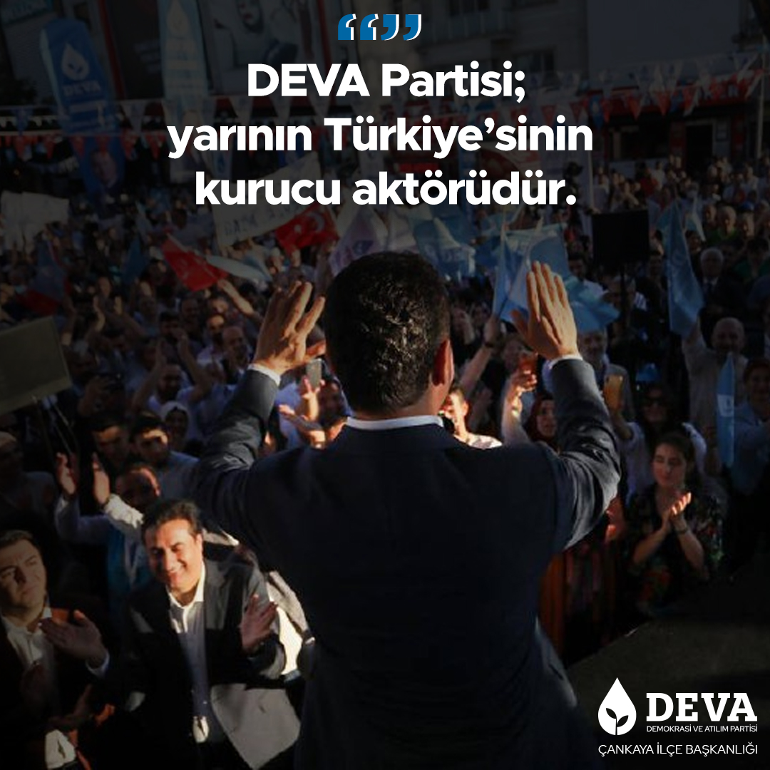 DEVA Partisi; yarının Türkiye’sinin kurucu aktörüdür.

#AliBabacan