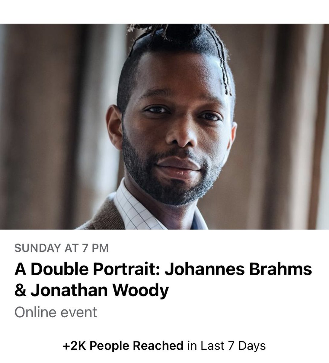 Sound Salon (@soundsalonmusic) on Twitter photo Join us online this Sunday 6/26 at 7pm for a very special event: "A Double Portrait: Johannes Brahms & Jonathan Woody" - featuring the premier of a new work by <a href="/woodysays/">Suitcase Jefferson</a> @EMA_Tweets <a href="/LiveMusicProj/">Live Music Project</a> <a href="/secondinversion/">Second Inversion</a> facebook.com/events/4114315… Join us online this Sunday 6/26 at 7pm for a very special event: "A Double Portrait: Johannes Brahms & Jonathan Woody" - featuring the premier of a new work by <a href="/woodysays/">Suitcase Jefferson</a> @EMA_Tweets <a href="/LiveMusicProj/">Live Music Project</a> <a href="/secondinversion/">Second Inversion</a> facebook.com/events/4114315…