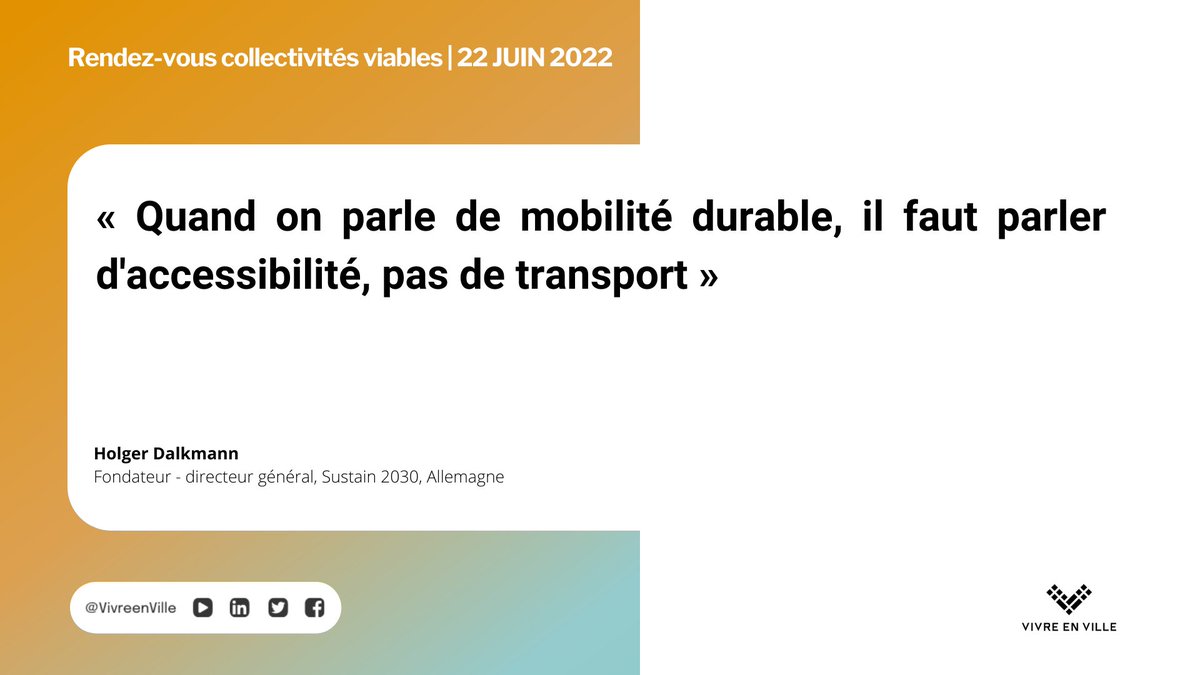 VivreenVille's tweet photo. Holger Dalkmann | Fondateur - directeur général, Sustain 2030 explique l'inévitabilité d'une approche « Réduire-Transférer-Améliorer » dans une politique de mobilité durable. #RVCV22 https://t.co/ceyXfpOyQu