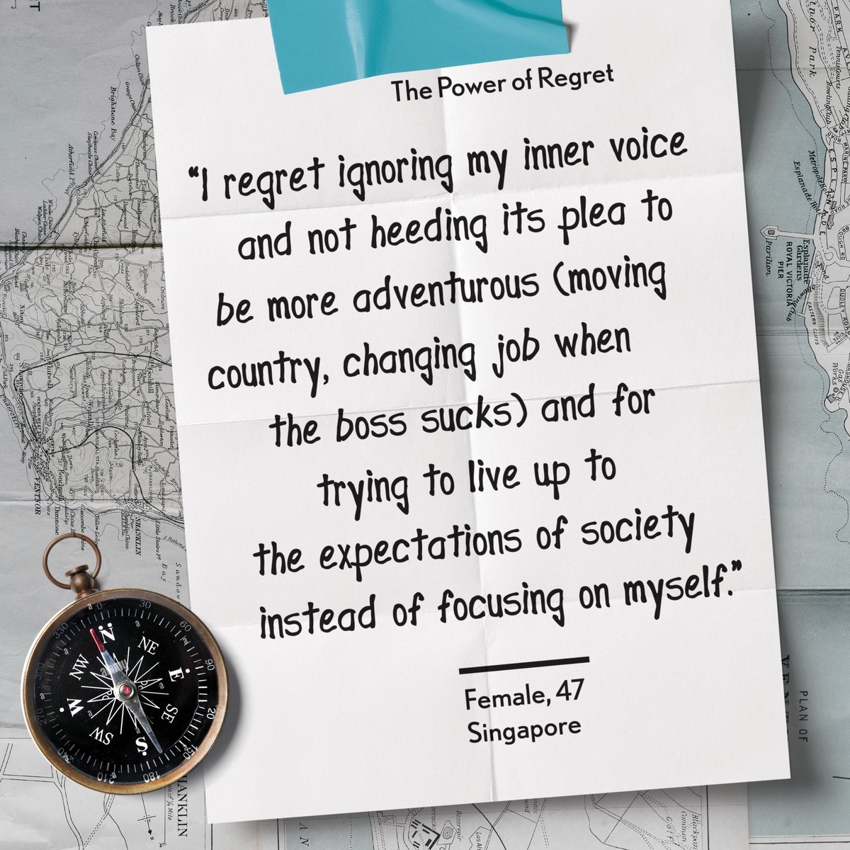 DanielPink's tweet image. A common regret: Striving to meet the expectations of others while disregarding your own fascinations, needs, and desires. 

The lesson: Drown out the noise and listen to your own voice. 

Click to get The Power of Regret bit.ly/3HKHvKv

#DanielPink #ThePowerOfRegret