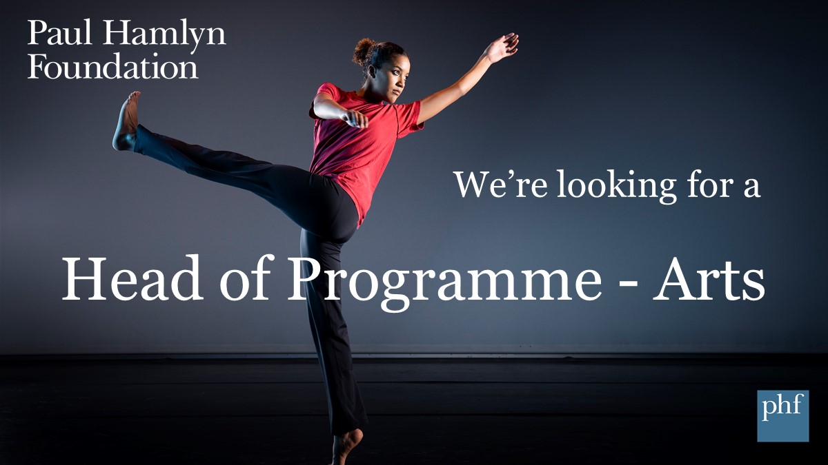 📣We’re looking for a Head of Programme – Arts 

Bring your commitment and expertise to lead our extensive arts access and participation work. As a supportive manager, you’ll have capacity to help us with complexity and to learn from different approaches👇
bit.ly/39MPOsG