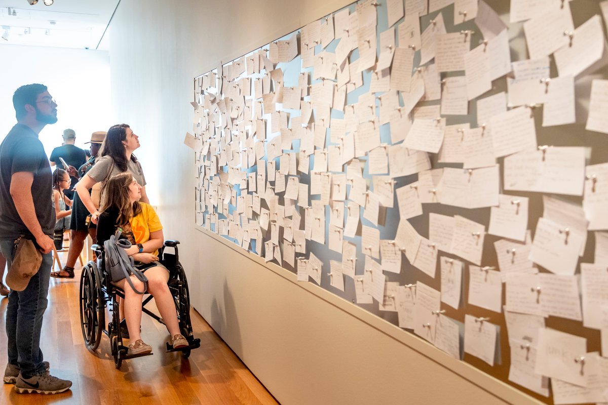 asiasocietytx's tweet photo. Our #MakingHome exhibition includes a dedicated space for visitors to reflect and share their observations. View the four featured artists' works, then pull up a chair and contribute to our community board before the exhibition's final day on July 3! » https://t.co/V8cwZgnLMY https://t.co/1C4XNI4LmZ