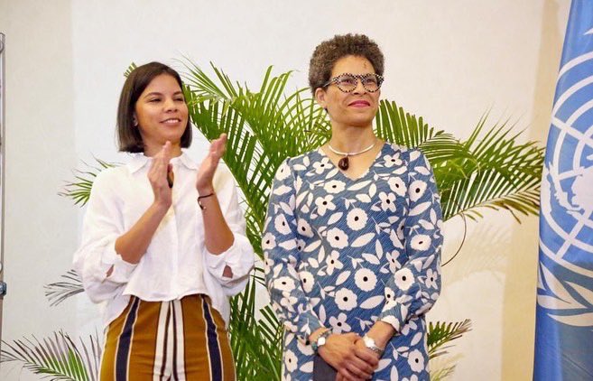 PresidenciaRD's tweet photo. El Pdte. @LuisAbinader y el Ministro de @TurismoRD, @DavidColladoM, participaron en el taller “Emprendedoras que impactan el Turismo Dominicano”, organizado por la @UNWTO con el fin de promover el empoderamiento de las mujeres en el sector, durante la recuperación del COVID-19. https://t.co/xDLOzBVjl0