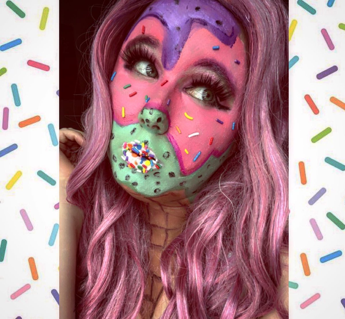 AshleyEANews's tweet photo. I haven’t done a fun makeup since the beginning of Spring. 🌸 It’s now the beginning of Summer. ☀️. I decided to become 🍦#IceCream.🍦What’s your favorite flavor?
#WakeupAndMakeup #MakeupSelfie
#Makeup #MUA #AmateurMakeupartist #FunWithMakeup #Glamnetic https://t.co/Ou5Uzt9u71