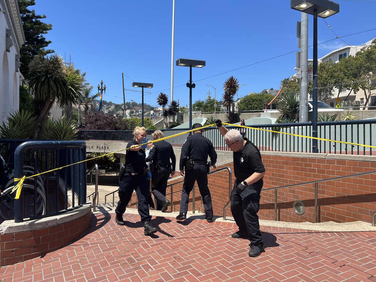 laurenetoms's tweet photo. LATEST: We’re live outside the Castro Muni station where one person was shot and killed and another injured on a 10a train between the Forest Hill and Castro stations. This is an active investigation but NOT an active shooter situation, per @SFPD @KPIXtv https://t.co/3S799d7ila