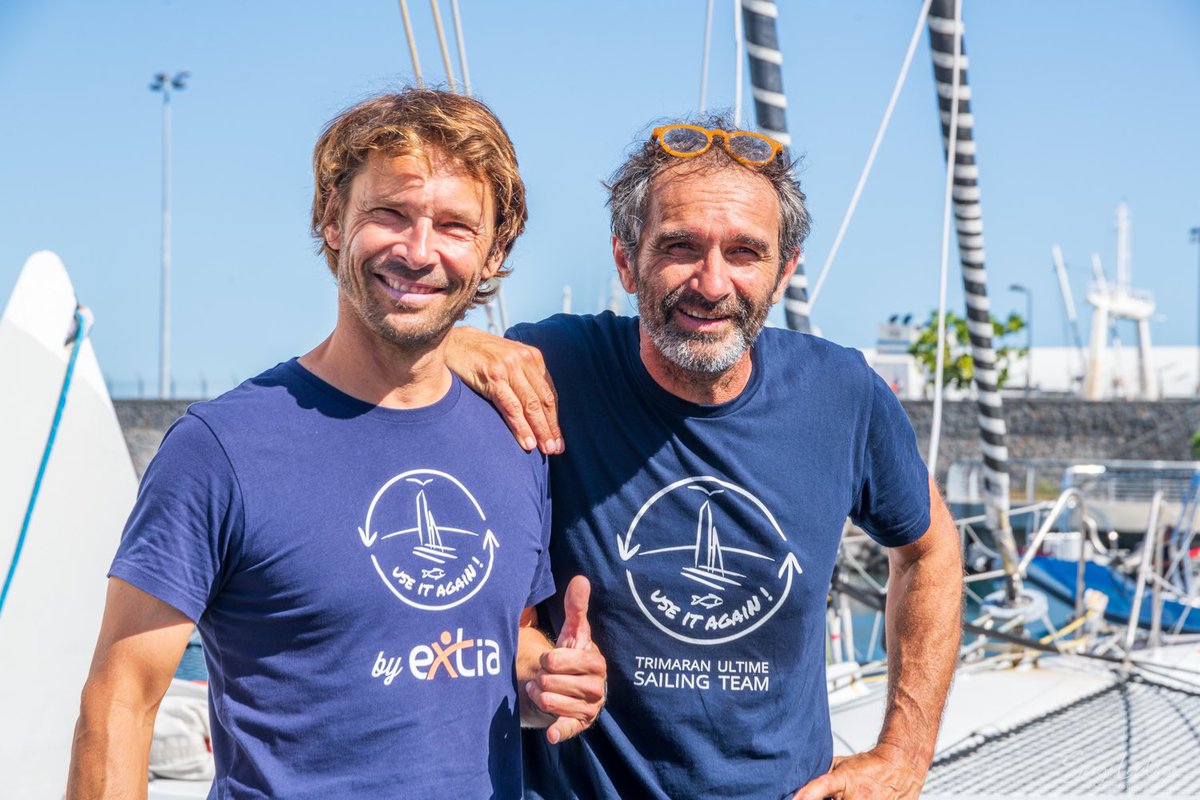 USEITAGAIN_SAIL's tweet photo. Le Trimaran Use It Again! by Extia a quitté l’île de La Réunion mardi, direction Cape Town en Afrique du Sud.
En double, Romain Pilliard et Pascal Riera se sont élancés pour 2300 milles complexes, c’est déjà l’hiver dans l’hémisphère Sud.
Le Tour du Monde à l’Envers continue ! https://t.co/9nKwTsAYcN