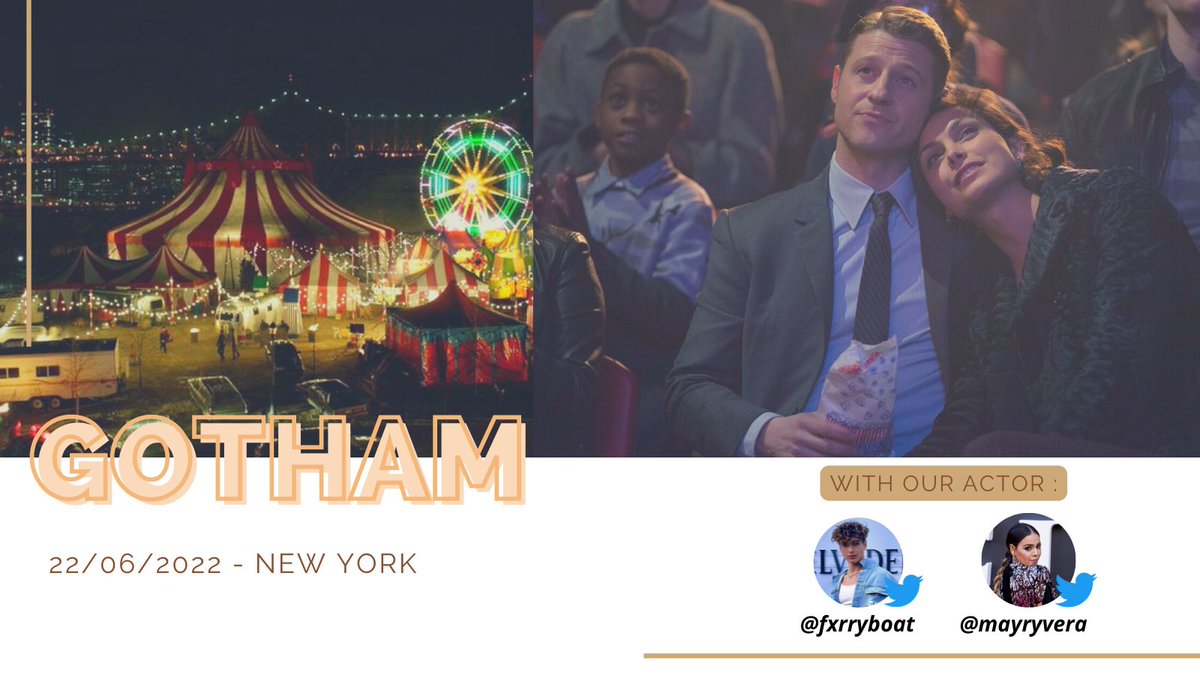 ⠀⠀⠀⠀⠀ 

            GOTHAM : behind the scene

" Haley Circus is a family owned circus and something is will happen there. Maybe Logan and Mayra are about to find out… "
⠀⠀⠀⠀