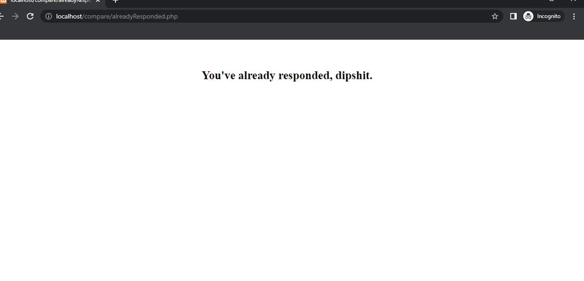 Peermarkify's tweet photo. What happens when someone uses their one time link twice you ask? 😂
#buildinpublic #buildinginpublic #indiehackers #peermarking https://t.co/au53QQq5s0