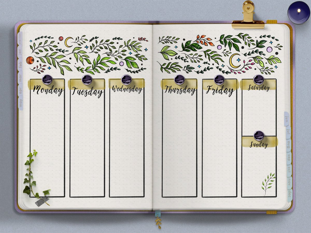 setting goals &amp; planning is huge for me. even if it’s just small reminders, it helps my scattered brain stay on track. but tbh the best part is the decorating. 💜