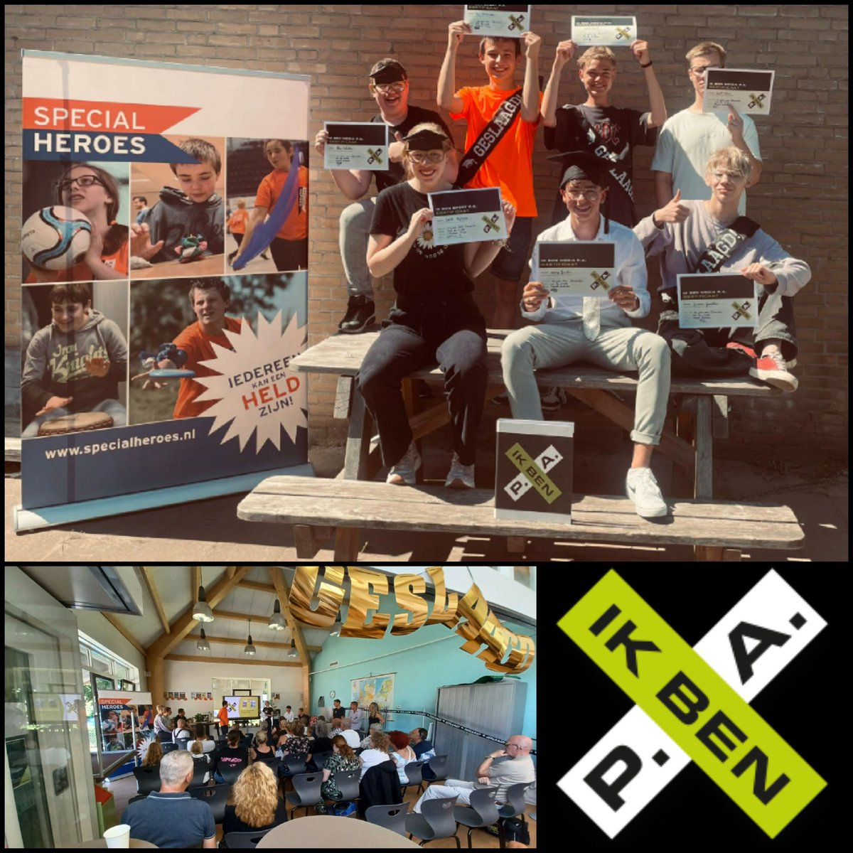 lindedeventer's tweet photo. Wij zijn PA! 

Leerlingen @lindedeventer hebben vandaag hun certificaat mogen ontvangen na het geven van de eindpresentatie #sportPA #MediaPA. Wij zijn heel trots op de leerlingen!

#ikbenPA @specialheroes 
@DSportcarrousel @ixperium
@ChantalMigo @onderwijsspec https://t.co/FXUsHP5Gj6